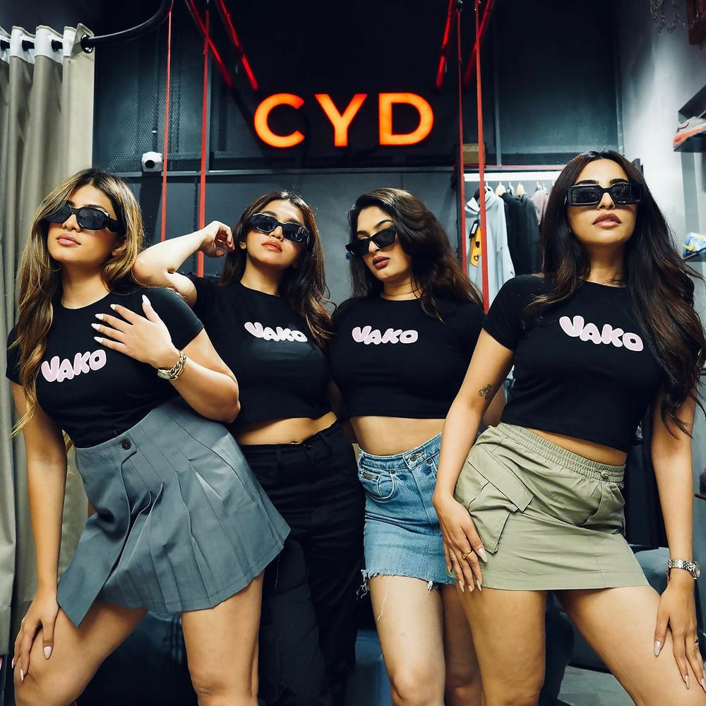 Vako Black Crop Top
