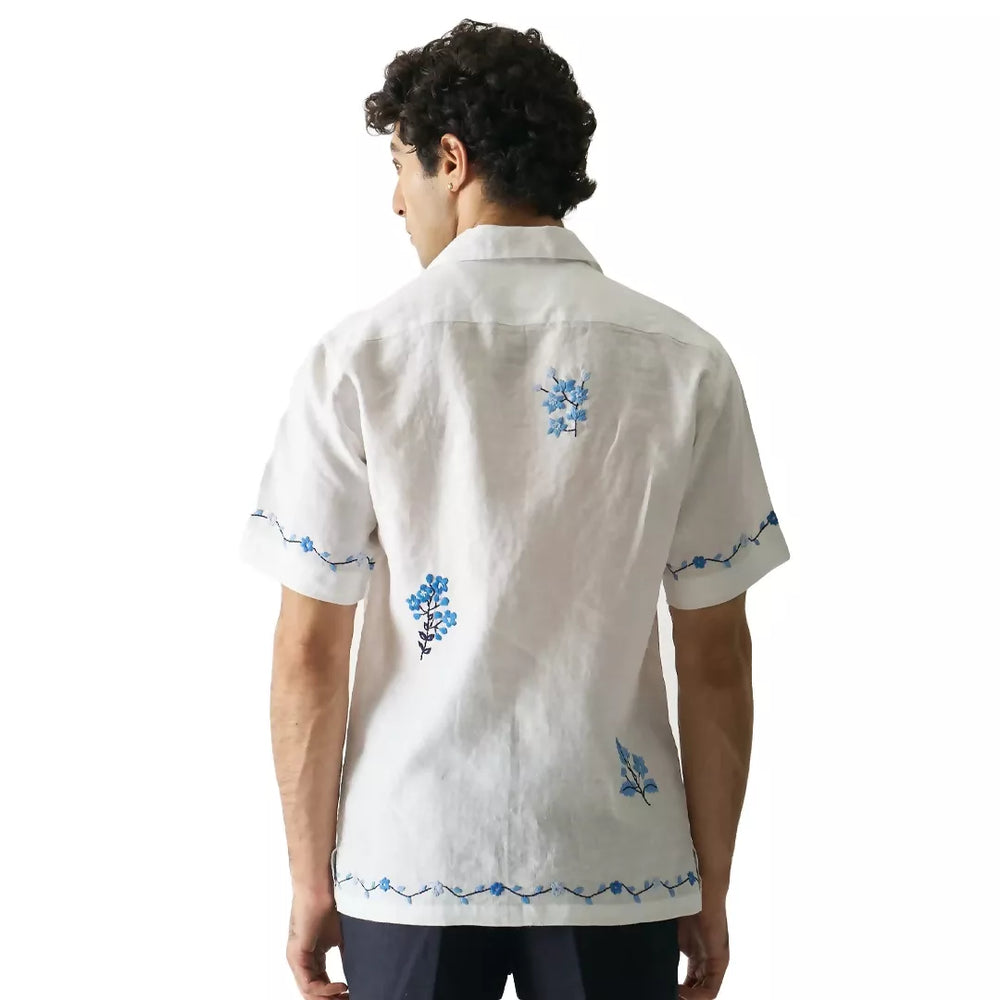 HAND EMBROIDERED PURE LINEN SHIRT. STREETWEAR FASHION, LINEN SHIRT, handmade shirt, beach shirt