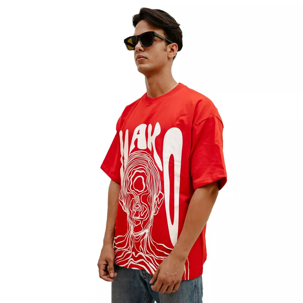 arsenal oversized tshirt, arsenal jersey, red oversized tshirt, puff printing, football tshirt, streetwear, high GSM, men's fashion