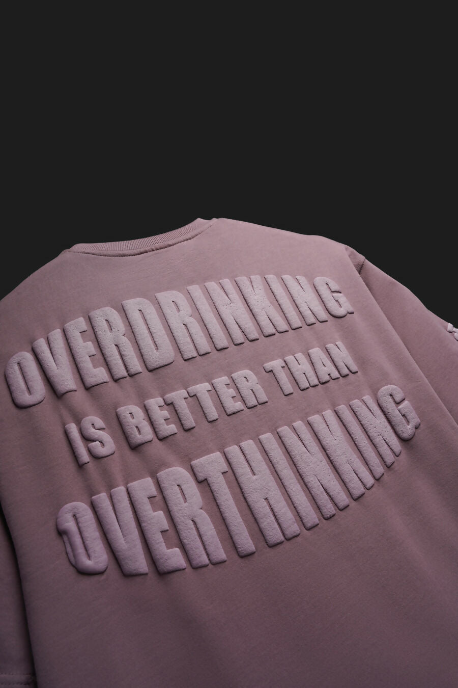 Over Drinking Tee Dark Lavender