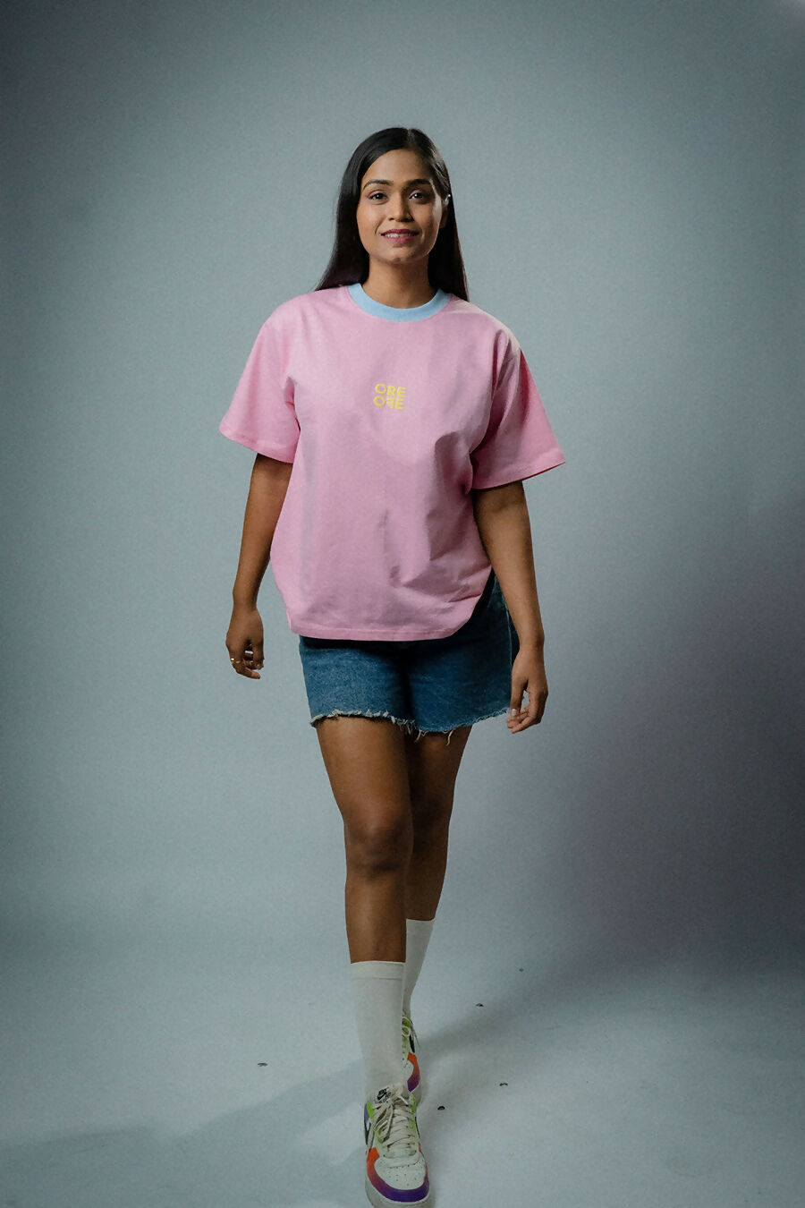 Pink Basic Oversized T-shirt