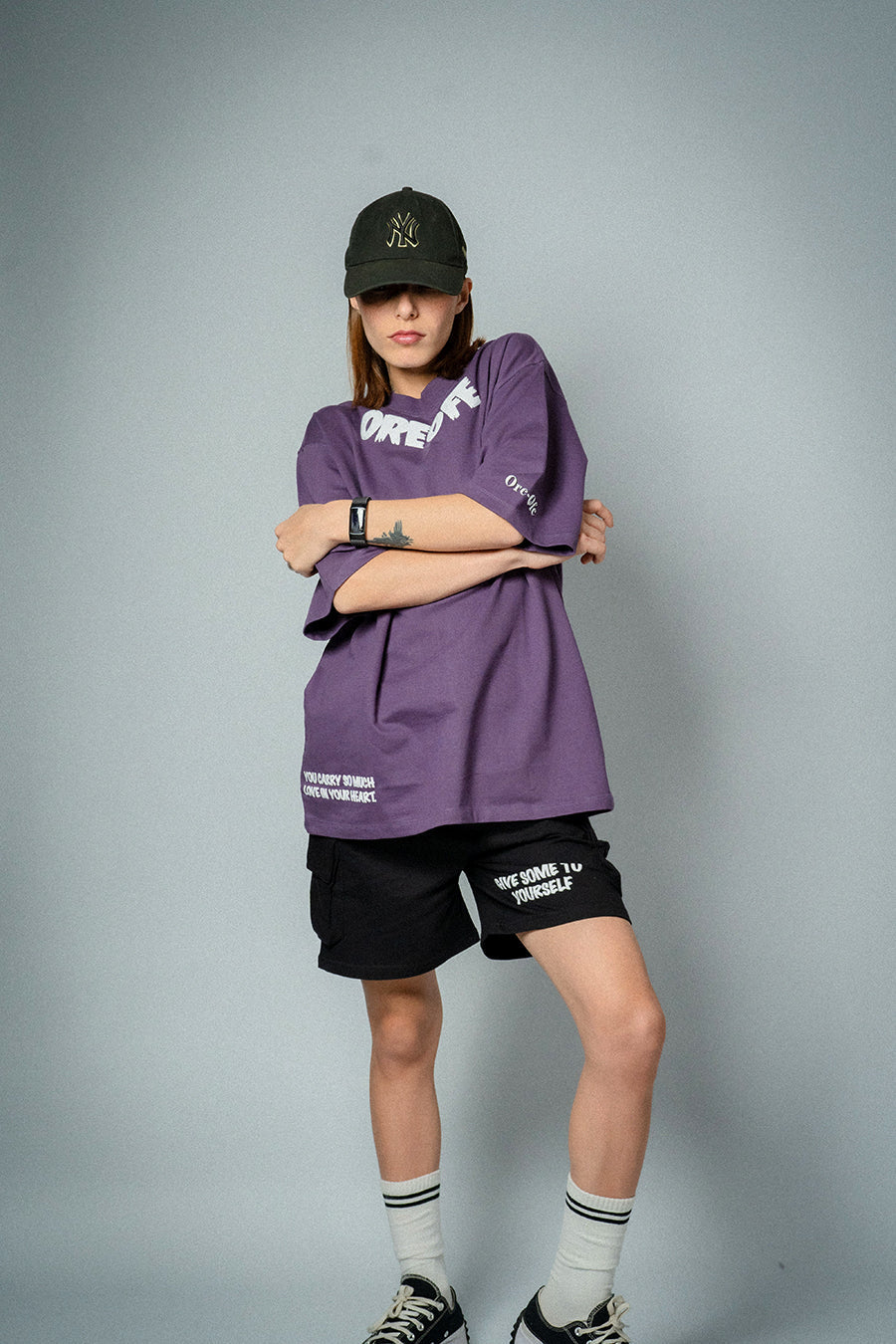 Model wearning Self Love Co-ord Set