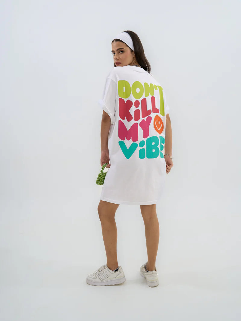 Vibe T- Dress (White)