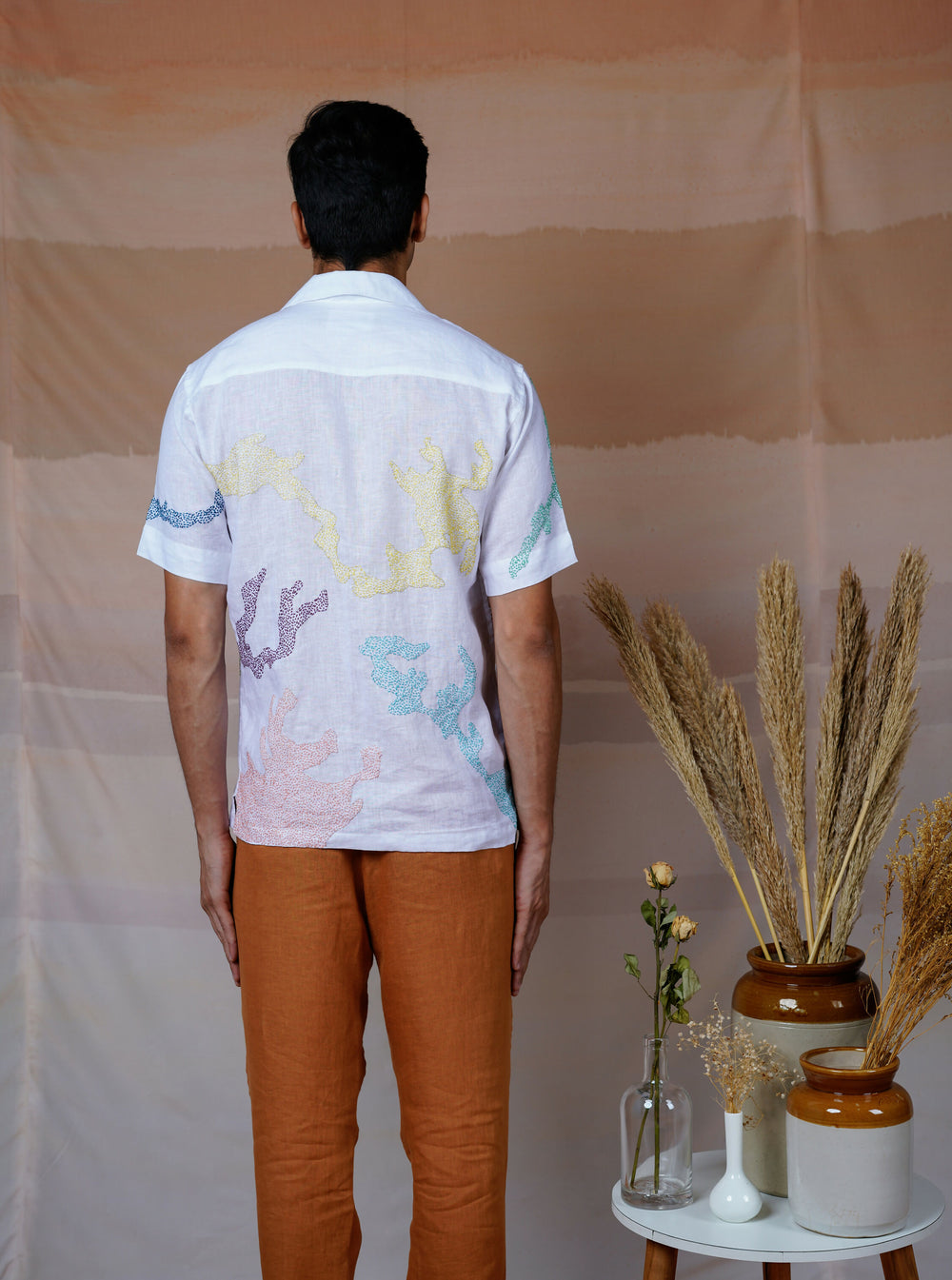 CANVAS OF COLOURS 2.0 - HAND EMBROIDERED UNISEX LINEN SHIRT