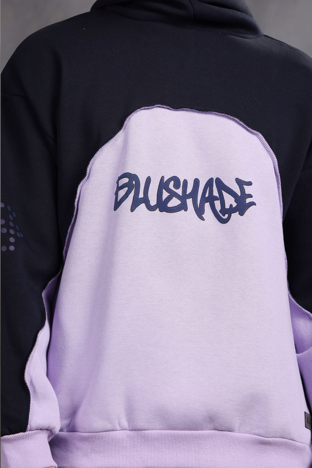 Blushade Navy & Lavender Oversized Hoodie