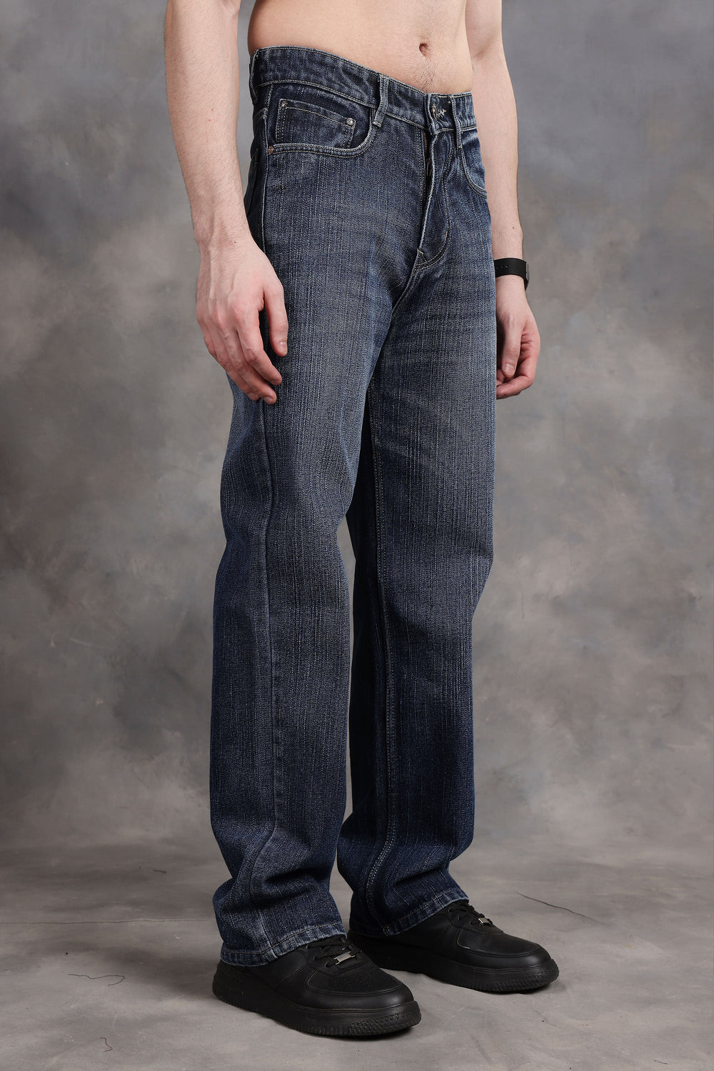 Davy Blue Loose Fit Jeans