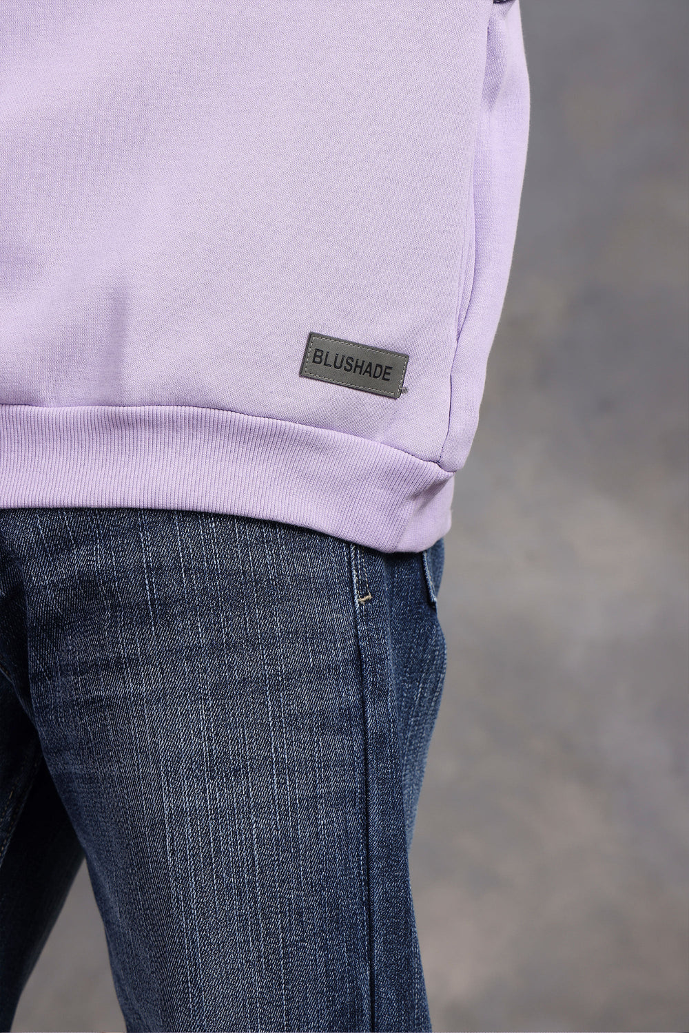 Blushade Navy & Lavender Oversized Hoodie