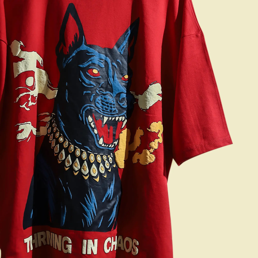 “THRIVING IN CHAOS” Inferno Red