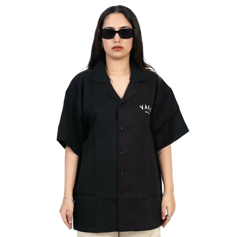 black bowling shirt, streetwear brand, luxury shirt, unisex shirt, expensive shirt