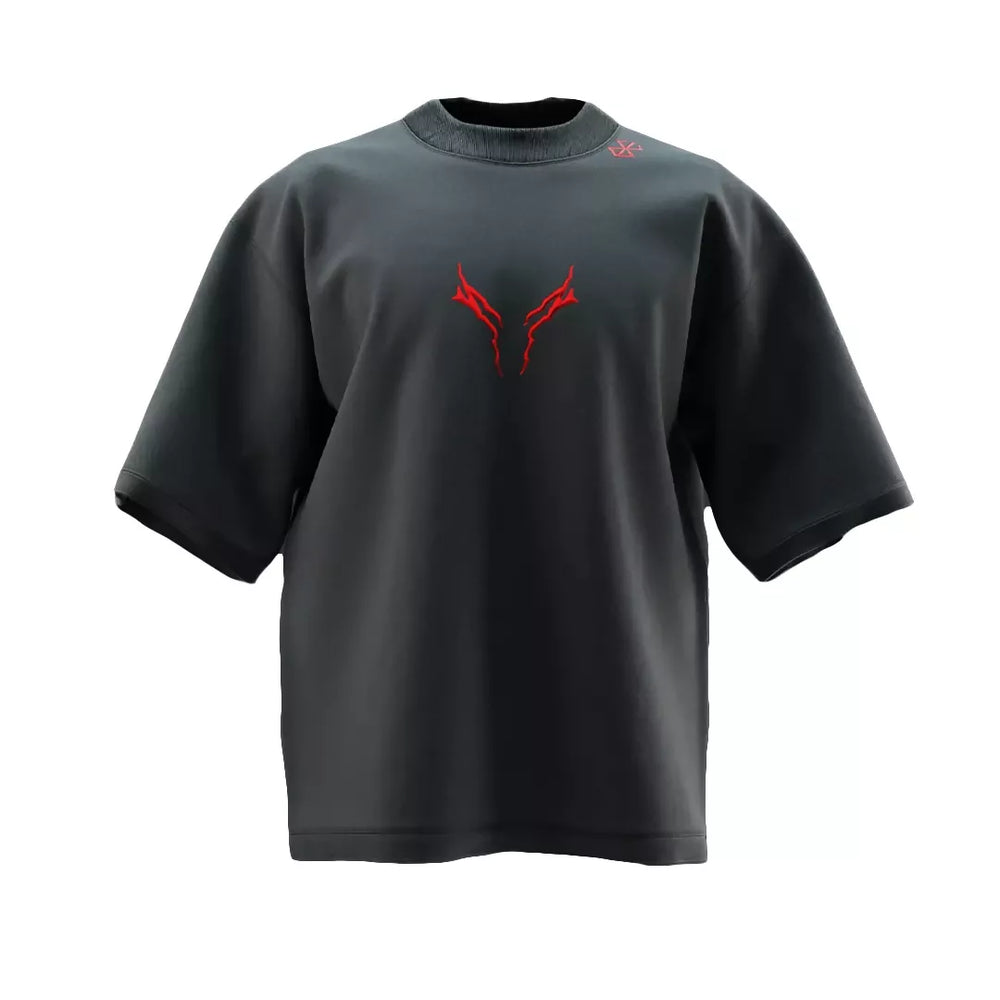grey korean tshirt. oversized tshirt. printed tshirt, puff printing, streetwear, streetwear fashion.