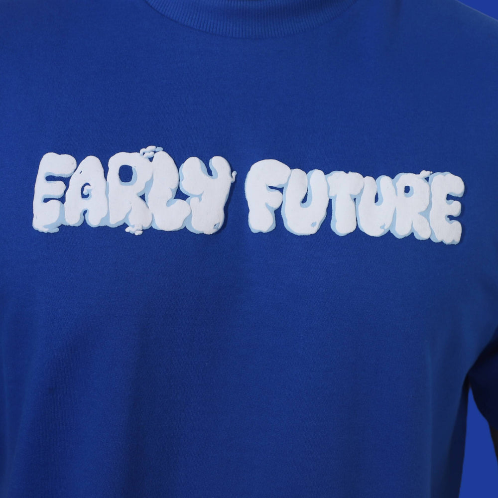 blue printed oversized tshirt streetwear