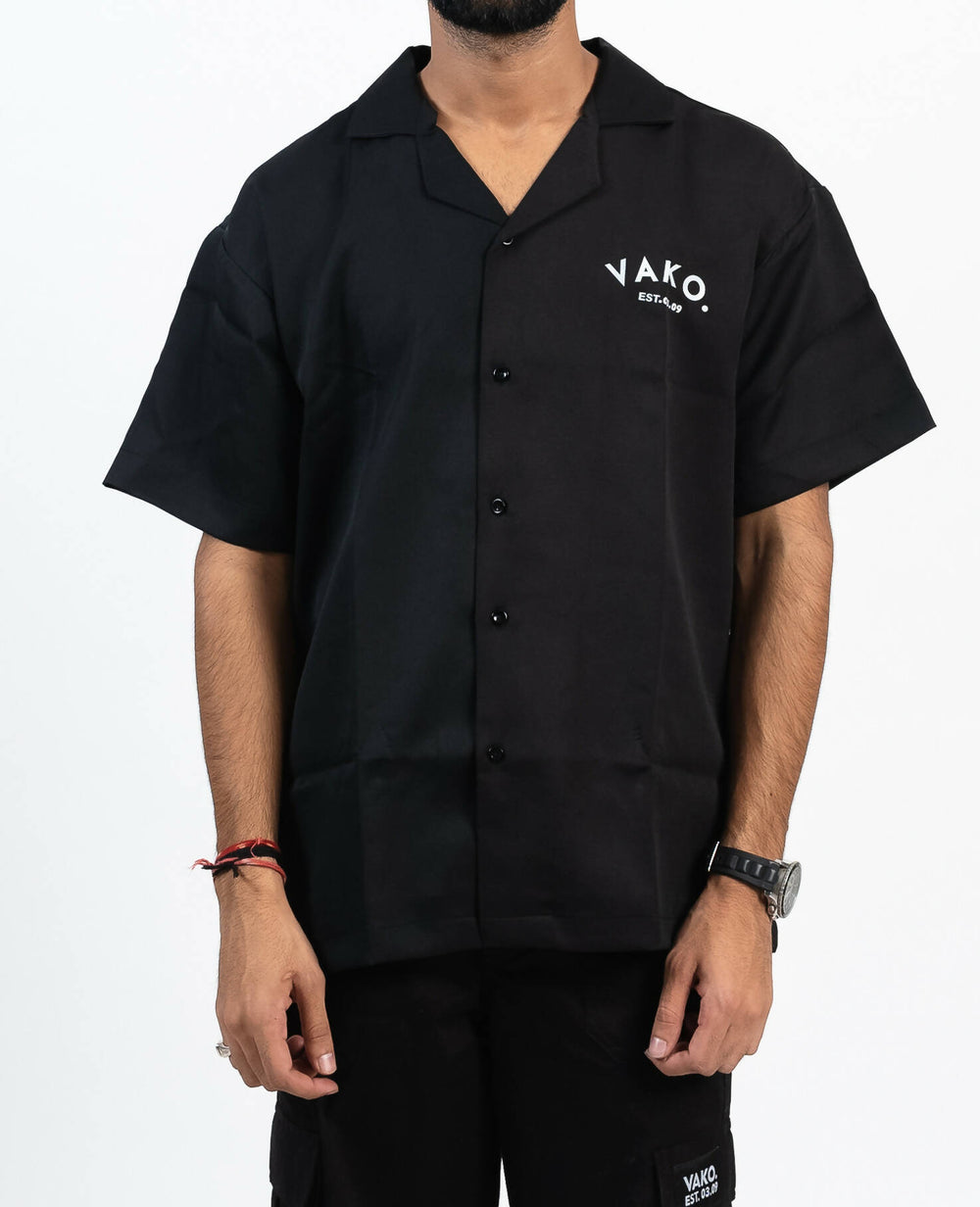 black bowling shirt, streetwear brand, luxury shirt, unisex shirt, expensive shirt