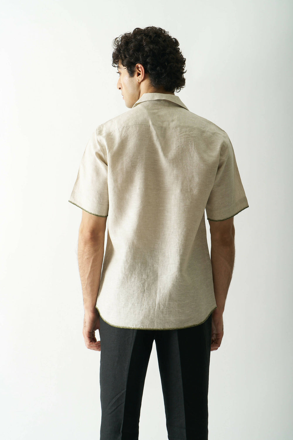 LAZY SHEEP - HAND EMBROIDERED UNISEX PURE LINEN SHIRT